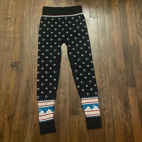 Sweaty Betty Leggings Fair Isle Ski Knit Black Size Small - Picture 2 of 6